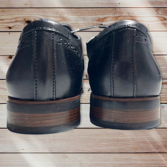 Steve Maddon Langdon Black Wingtips Size 10 - Picture 4 of 10